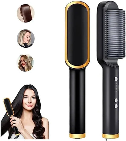 Hair Straightener Comb – 3-in-1 Styling Brush