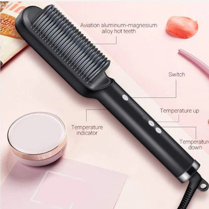 Hair Straightener Used While Massaging Hair Scalps Head., Hair accessories