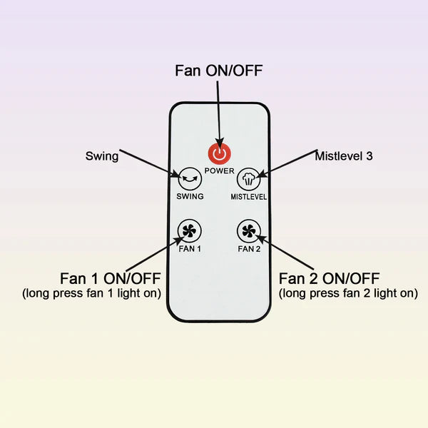 Electric Fan Desktop Double-Head Powerful Air (1 Pc / With Remote / Plug and Play)