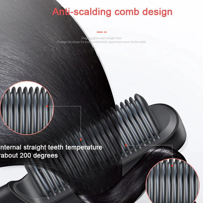 Hair Straightener Used While Massaging Hair Scalps Head., Hair accessories