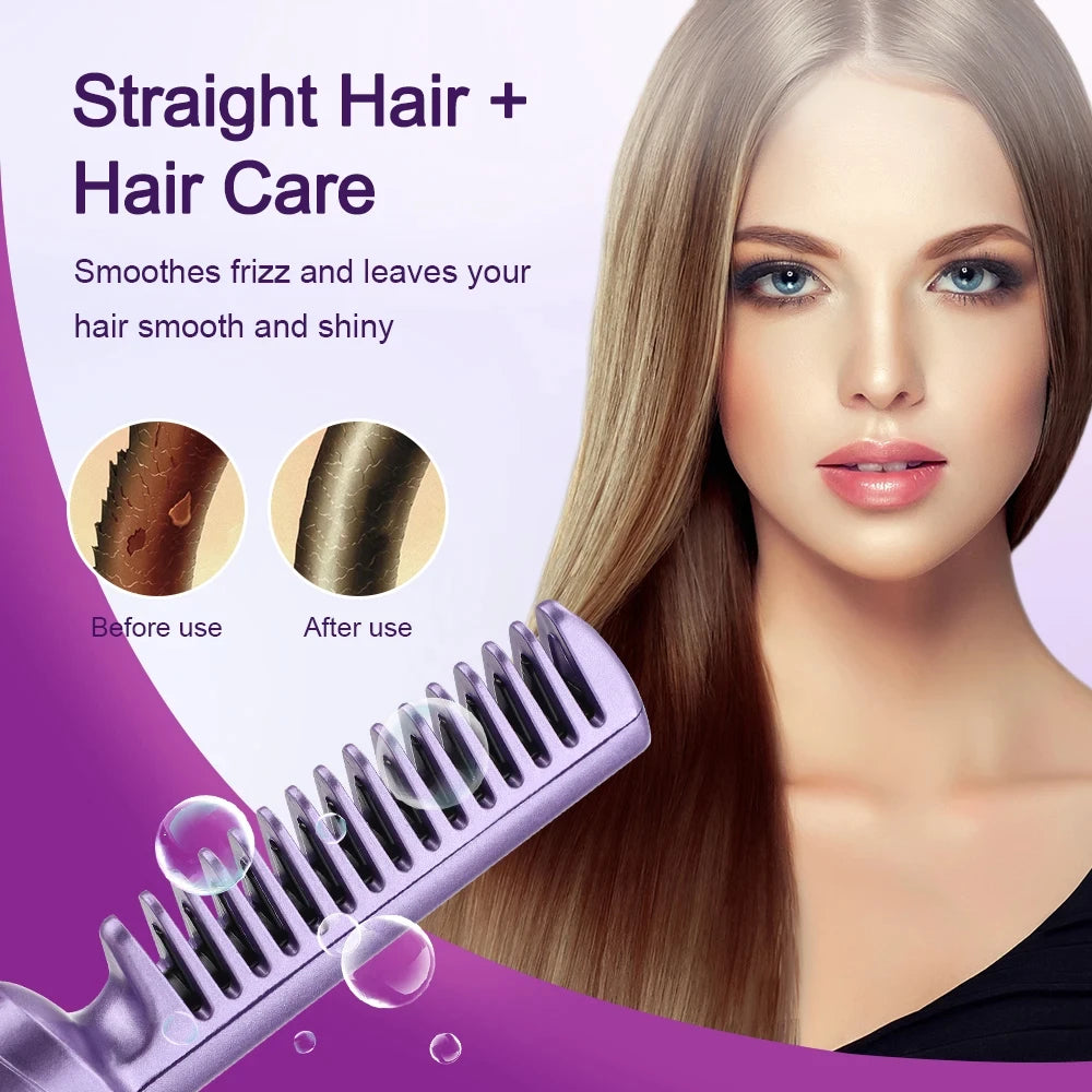 Meneflix Portable Mini Hair Straightener Hot Comb FLAT 50% Off
