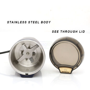 Multifunctional Portable Electric Grinder Quick Grinding for Masala, Spices, Nuts, Grains & Coffee